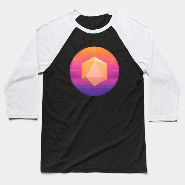 The Golden d20 Baseball T-Shirt by The d20 Syndicate